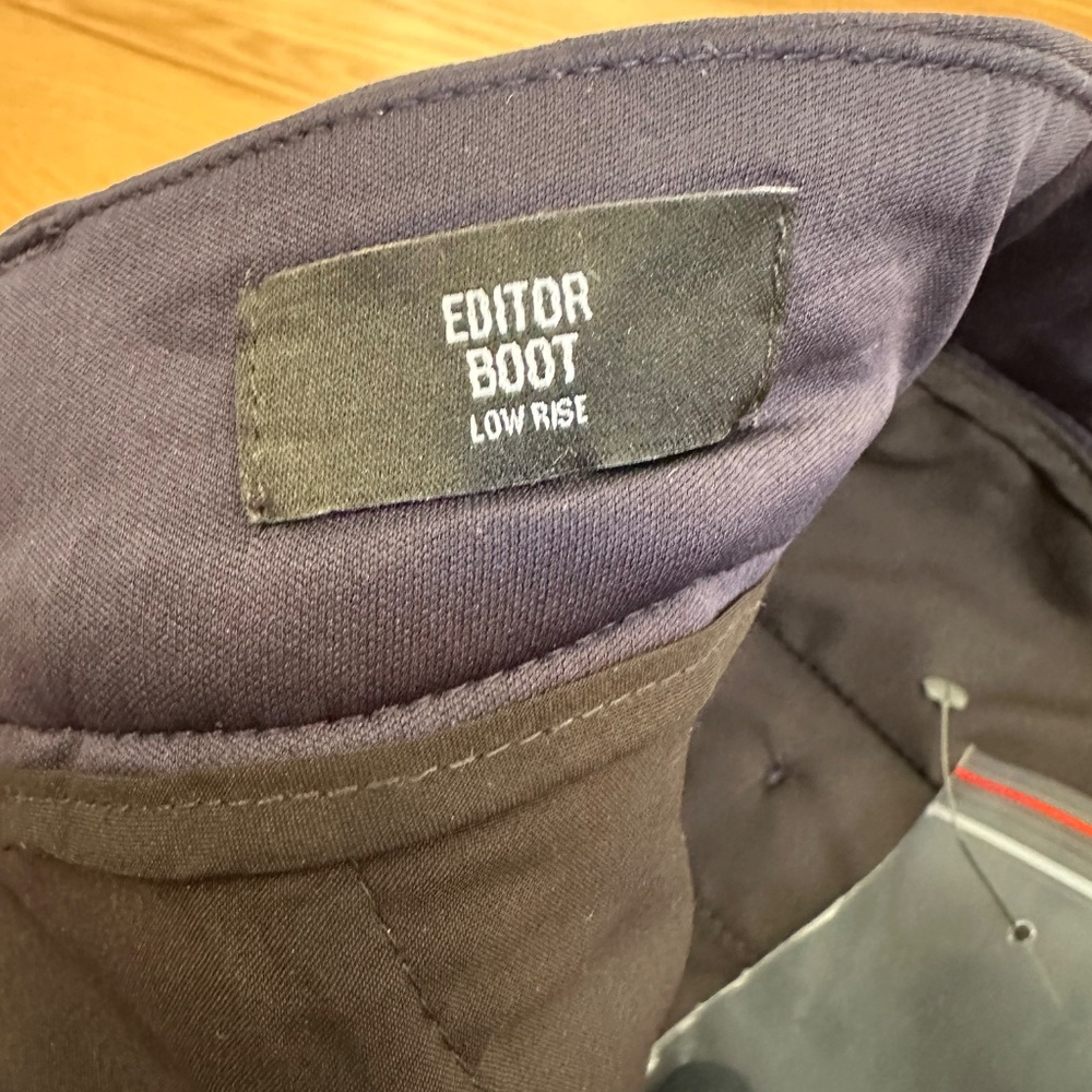 NWT Express Editor Low Rise Navy Bootcut Pants - Size 4L - Picture 3 of 13